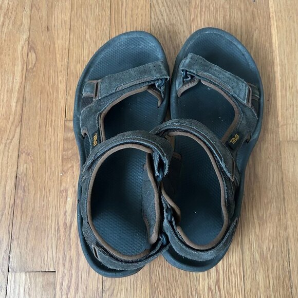 Teva Men’s Katavi 2 Outdoor Work Hiking Velcro Strap Sandals Brown Black Size 11 - Picture 7 of 7